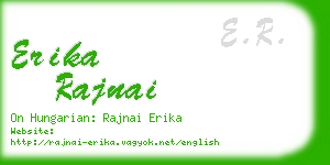 erika rajnai business card